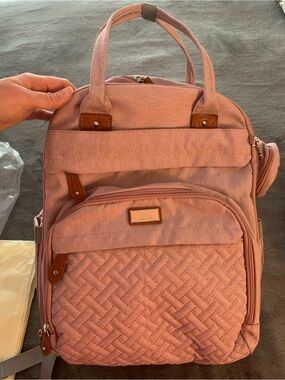 NWT BabbleRoo Pink Diaper Bag